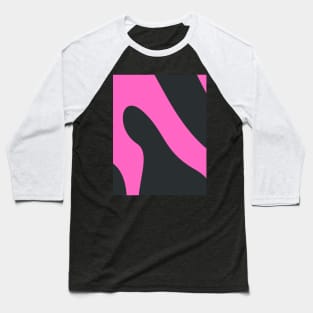 Boho abstract gray and pink pastel swirl pattern Baseball T-Shirt